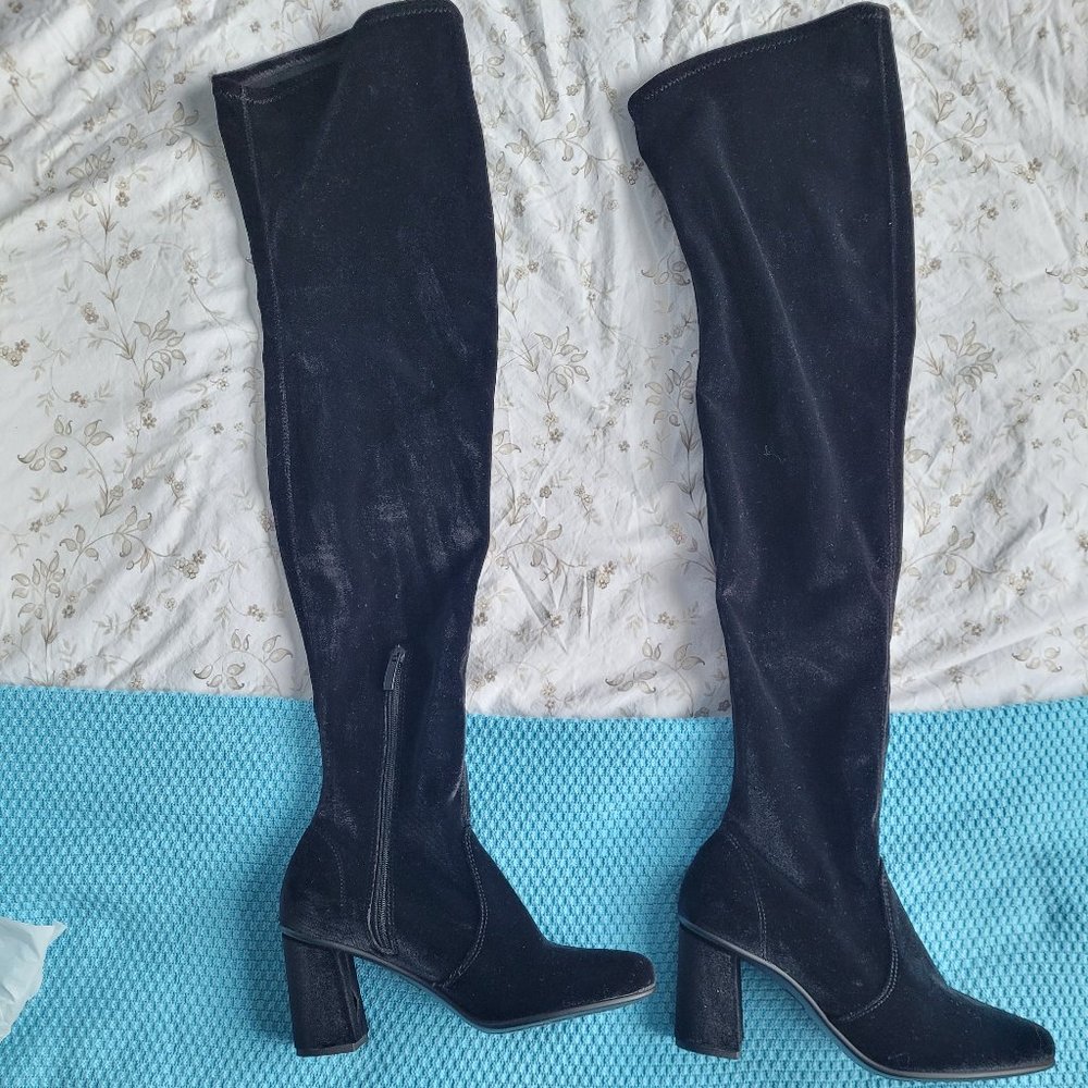 NWT Ron White Rapisardi Over-the-Knee Pull on Boots (7.5/8) Vegan